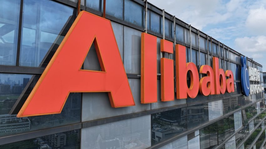 The Alibaba office building in Nanjing, Jiangsu province, China, on Aug. 28, 2024.