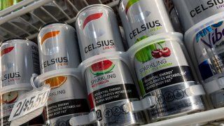 Celsius energy drinks at a store in Crockett, California, on March 11, 2024.