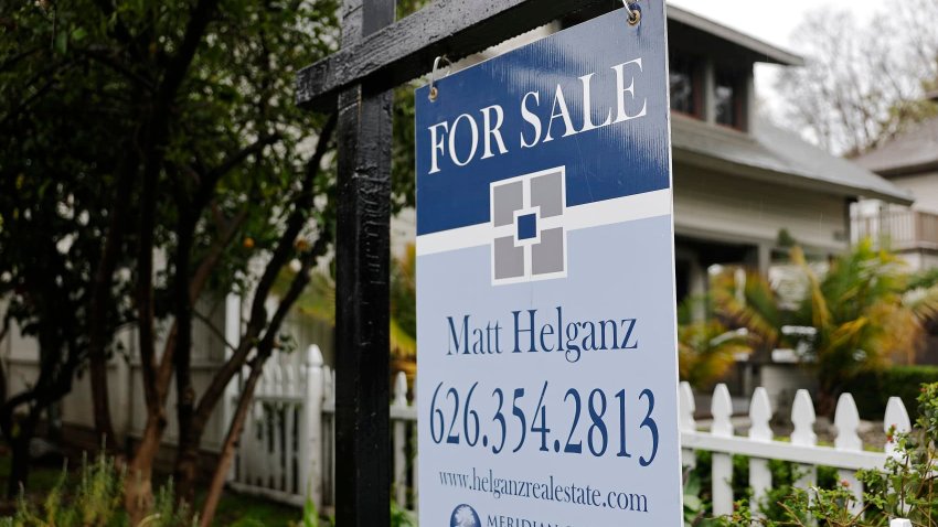 A ‘For Sale’ sign is posted in front of a home for sale on March 5, 2025 in Pasadena, California. 
