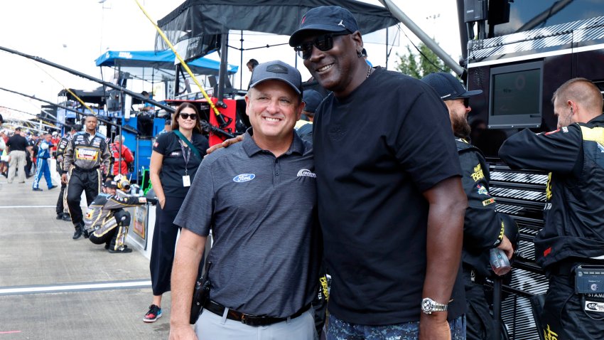 Bob Jenkins and Michael Jordan at Talladega Superspeedway