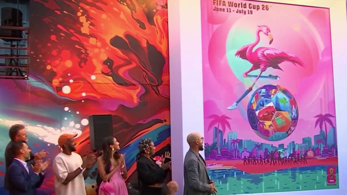 Brazilian Artist Unveils Vibrant Fifa World Cup Poster For Miami Nbc
