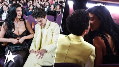 Timothée Chalamet & Kylie Jenner share steamy kiss at 2025 Oscars