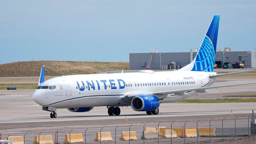 FILE - A United Airlines jetliner taxis at Denver International Airport Tuesday, April 16, 2024, in Denver. (AP Photo/David Zalubowski, File)