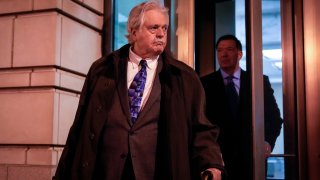 File - Thomas Caldwell leaves the E. Barrett Prettyman U.S. District Courthouse, Nov. 29, 2022, in Washington, DC.