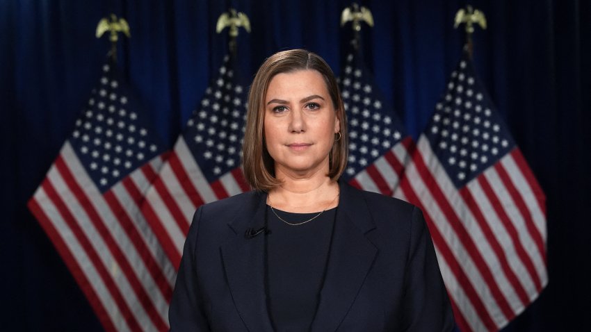 US Senator Elissa Slotkin (D-MI), rehearses the Democratic response to President Donald Trump’s address to a joint session of congress on March 4, 2025, in Wyandotte, Michighan. (Photo by Paul Sancya / POOL / AFP) (Photo by PAUL SANCYA/POOL/AFP via Getty Images)
