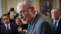 WASHINGTON, DC – MARCH 11: Senate Minority Leader Chuck Schumer (D-NY) speaks during a press conference following a policy luncheon at the U.S. Capitol on March 11, 2025 in Washington, DC. Schumer answered a range of questions during the press conference. (Photo by Win McNamee/Getty Images)