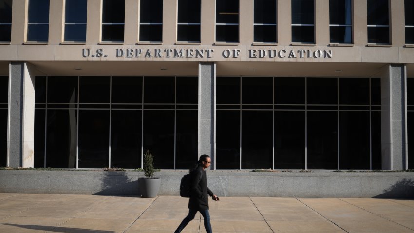 The headquarters of the Department of Education are shown March 12, 2025 in Washington, DC.