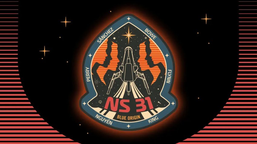 Mission patch for Blue Origin’s NS-31 mission.