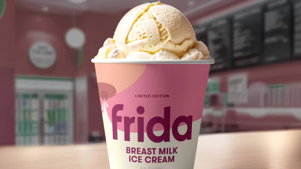 A new breast milk-flavored ice cream just made its birth announcement A new breast milk-flavored ice cream just made its birth announcement