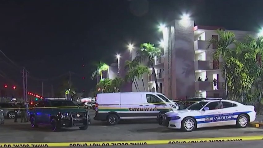 A woman and her three children were shot and killed at an apartment complex in Pembroke Park Wednesday night, and authorities say it was the father of two of the children who pulled the trigger.
