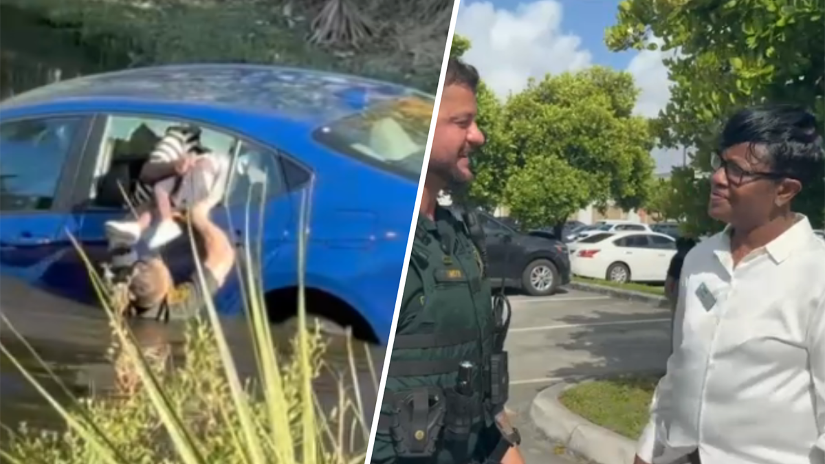 Broward deputy reunited with woman and 2-year-old he rescued from sinking car