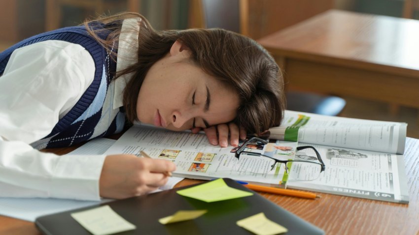 Teen asleep