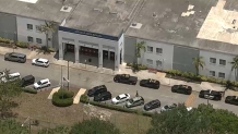 Police respond to Miramar High School after a loaded gun was found there on April 29, 2025.
