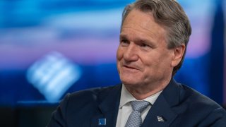 Brian Moynihan, chief executive officer of Bank of America Corp., during a Bloomberg Television interview in New York, US, on Tuesday, March 19, 2024. 