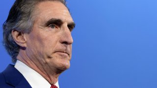 U.S. Department Secretary of the Interior Doug Burgum looks on during CERAWeek in Houston, Texas, U.S., March 12, 2025.