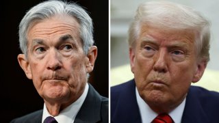 U.S. Federal Reserve Chair Jerome Powell and U.S. President Donald Trump.