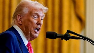 U.S. President Donald Trump speaks, on the day he signs energy-related executive orders at the White House in Washington, D.C., U.S., April 8, 2025. 