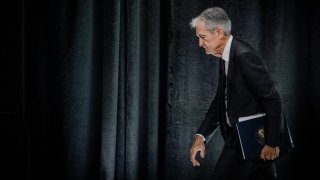 Jerome Powell, chairman of the US Federal Reserve, during an Economic Club of Chicago event in Chicago, Illinois, US, on Wednesday, April 16, 2025.