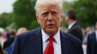 U.S. President Donald Trump speaks to the media during the annual White House Easter Egg Roll, on the South Lawn of the White House in Washington, D.C., U.S., April 21, 2025.