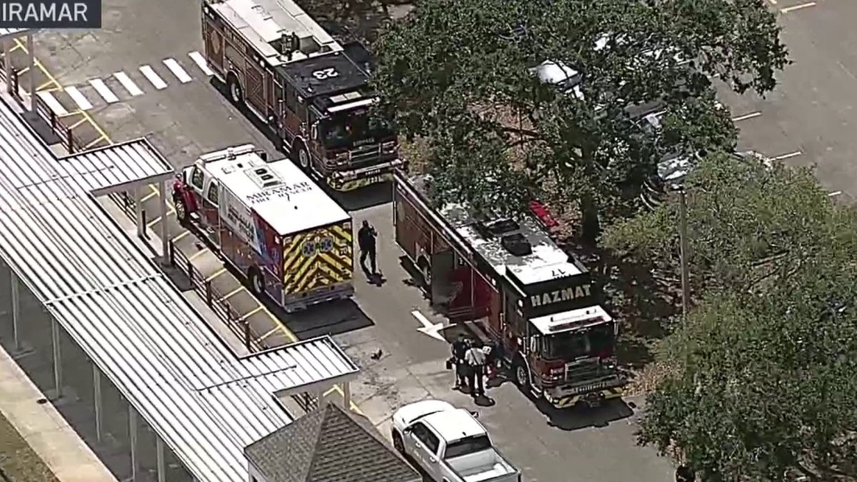 Fire rescue crews respond to hazmat situation at school in Miramar ...