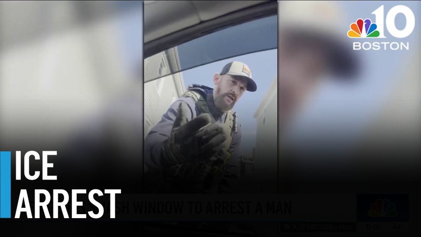 Woman speaks after video shows ICE agents smashing car window to get her husband