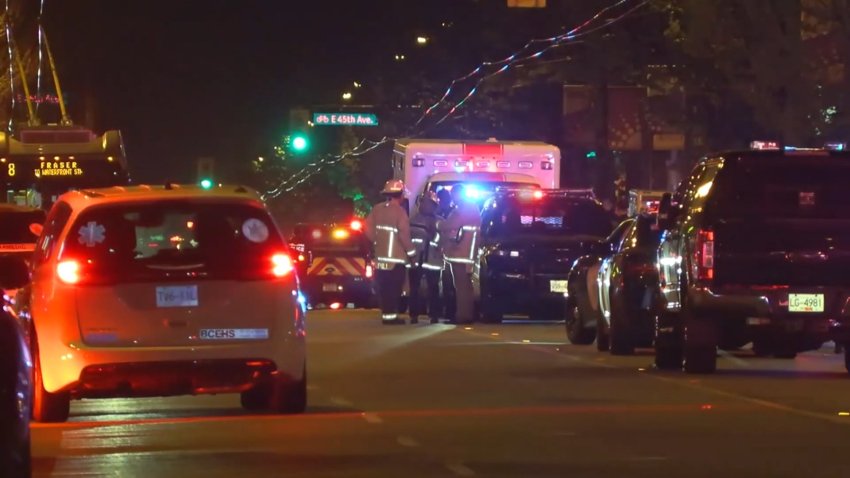 Police on the scene in Vancouver after driver plowed into people