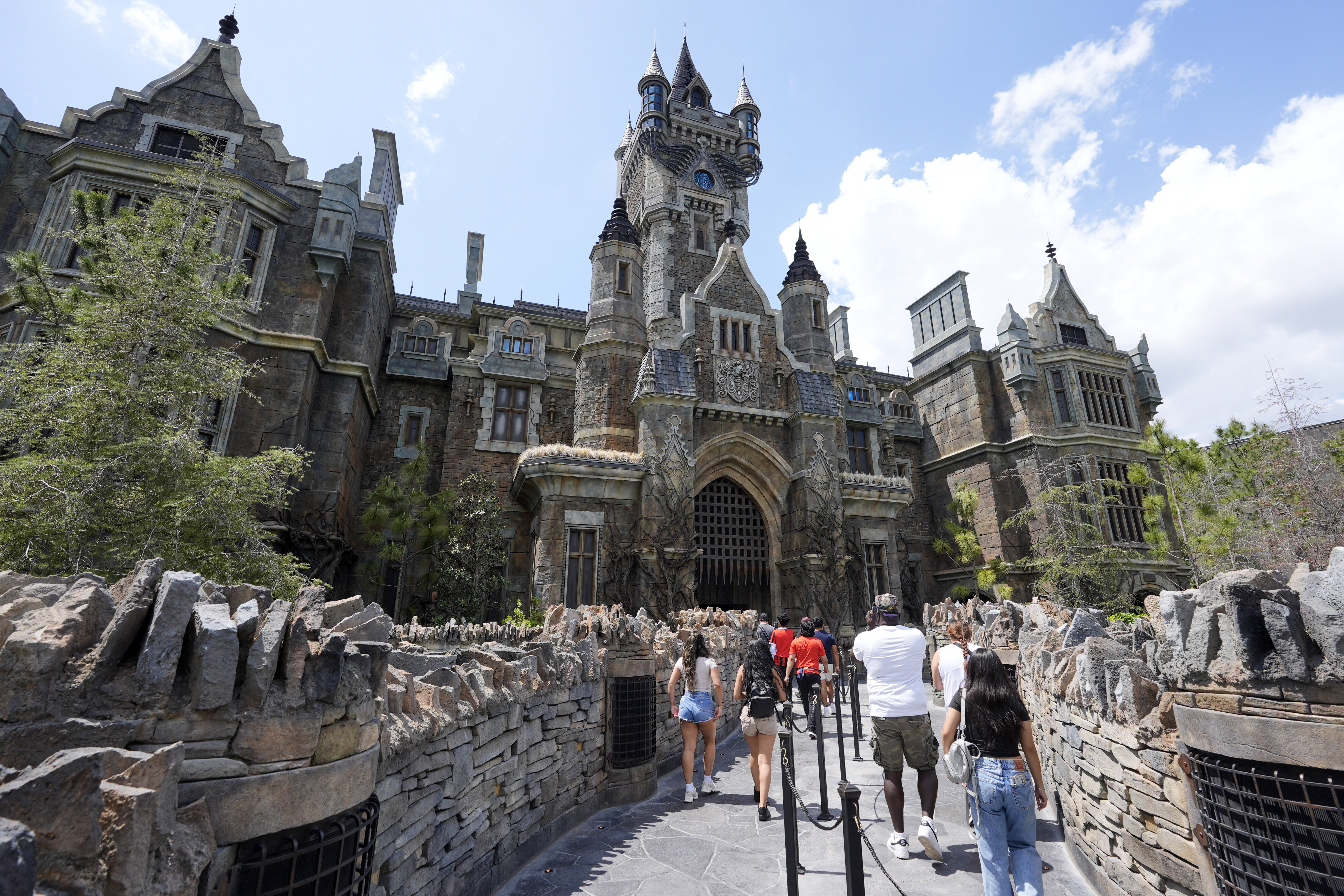 Guests enter the The Frankenstein Castle