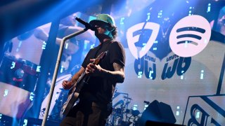 Tom DeLonge of blink-182 performs