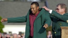 Tiger Woods gets his Green Jacket
