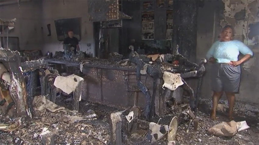 Jacquelin Louima said her son set her Coral Springs home on fire.