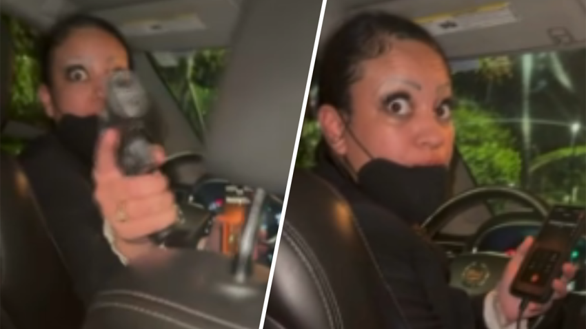 An investigation is underway after video showing an Uber driver pointing a gun at passengers in Hollywood was posted on social media.
