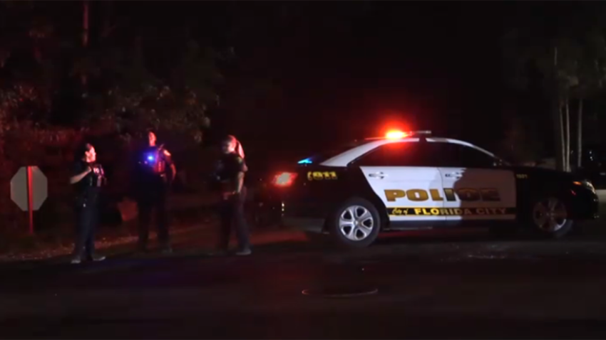 Scene of a fatal double shooting in Florida City on April 18, 2025.
