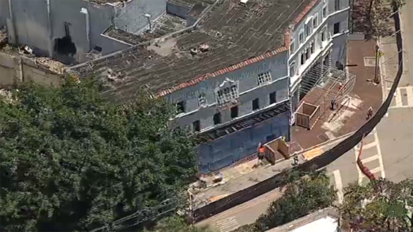 A construction accident caused a partial collapse at the historic Coconut Grove Playhouse that’s impacting nearby traffic, officials said.