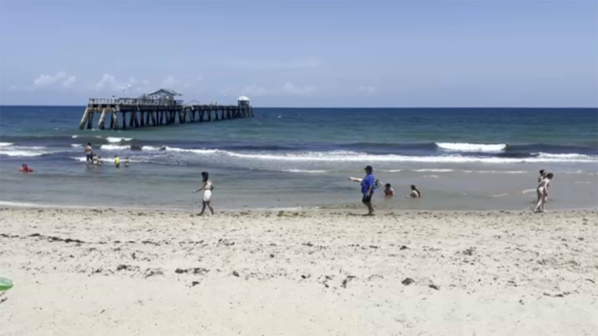 The beach and pier at Lauderdale-by-the-Sea on May 27, 2025.