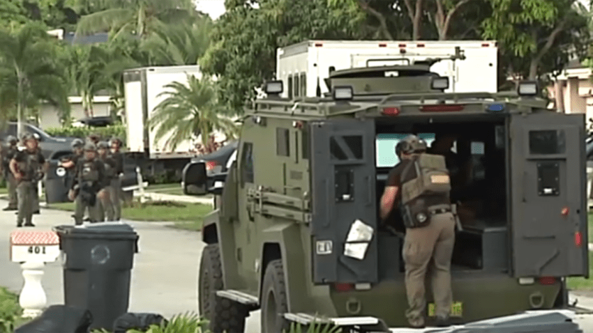 SWAT executes a search warrant in North Lauderdale on May 27, 2025.