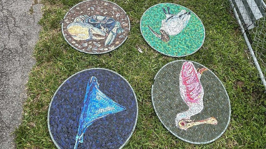 Some of the artwork stolen from PortMiami.