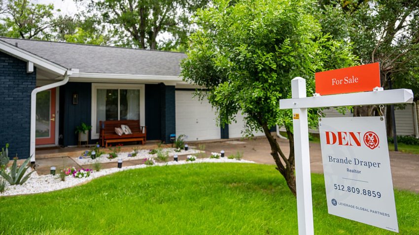 A home is seen for sale on April 24, 2025 in Austin, Texas.