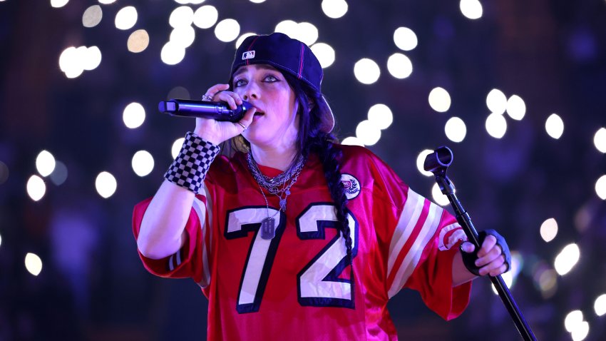 INGLEWOOD, CALIFORNIA – DECEMBER 21: Billie Eilish performs onstage during the HIT ME HARD AND SOFT: THE TOUR at The Kia Forum on December 21, 2024 in Inglewood, California. (Photo by Kevin Mazur/Getty Images for Live Nation Entertainment)