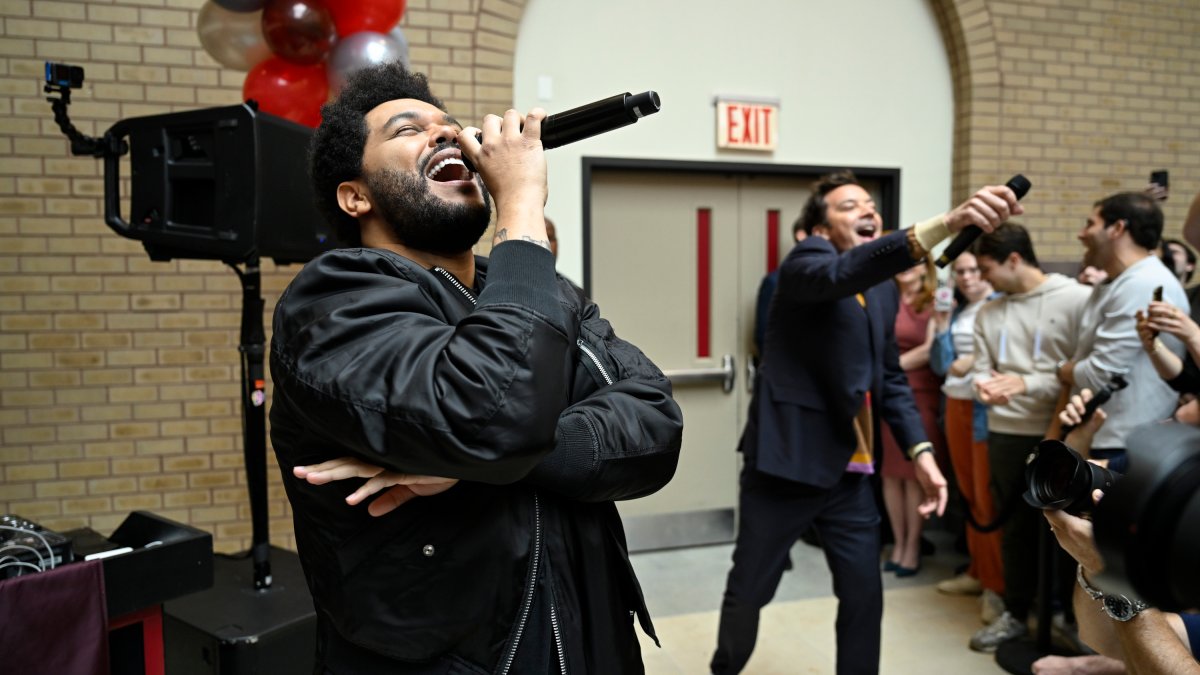 Jimmy Fallon and The Weeknd shock Fordham grads with surprise performance