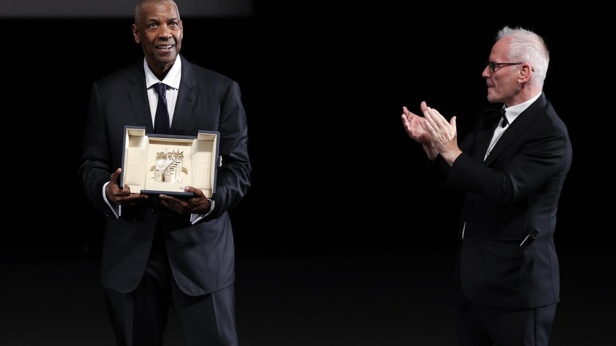 Denzel Washington receives surprise honorary Palme d'Or at Cannes