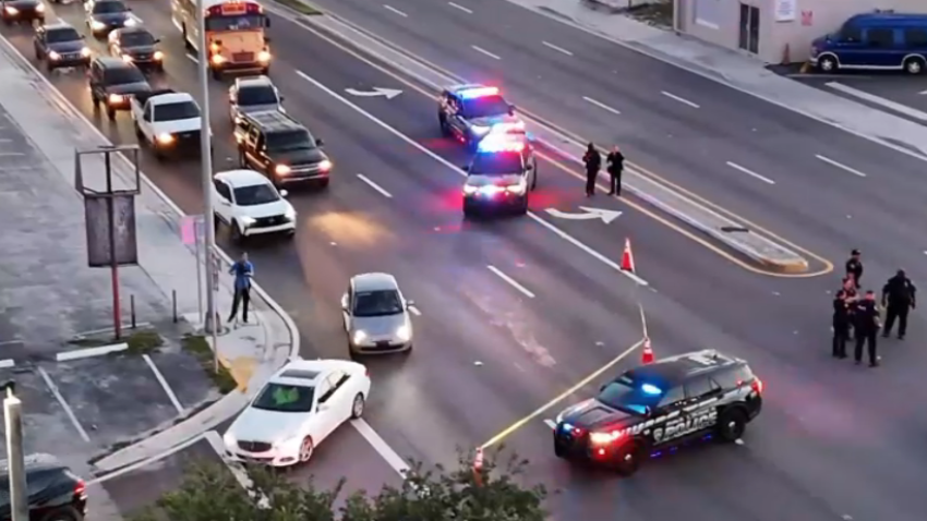 Authorities are responding to what they describes as a traffic accident with injuries Friday morning in Opa-locka.