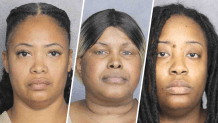 Jail booking photos for Zakiyyah Polk, Cleopatra Johnnie, and Denia Walker