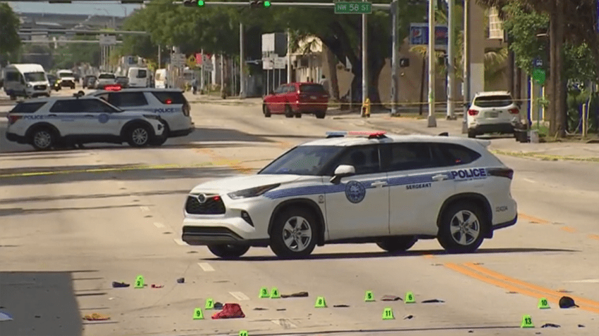 Miami Police respond to a fatal hit-and-run in Liberty City on June 9, 2025.