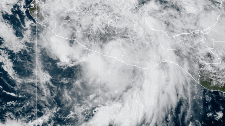 Satellite image of Hurricane Erick on June 19, 2025.