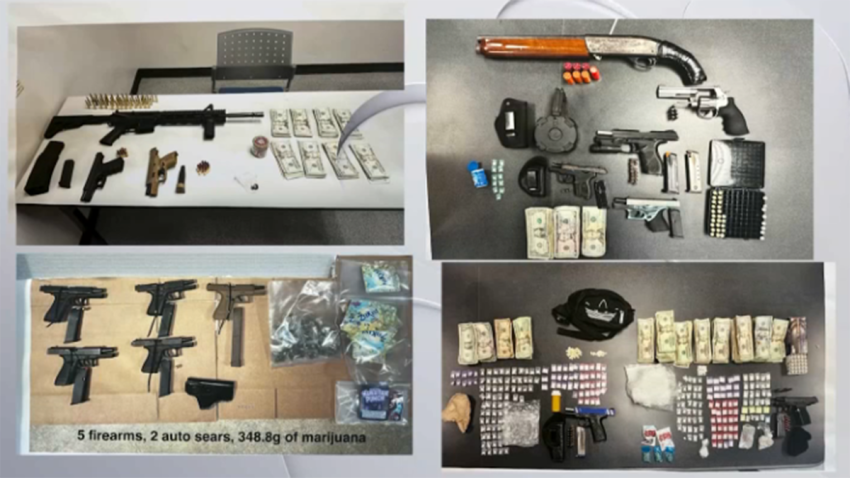 Some of the weapons and other items seized during Operation Viper in South Florida.