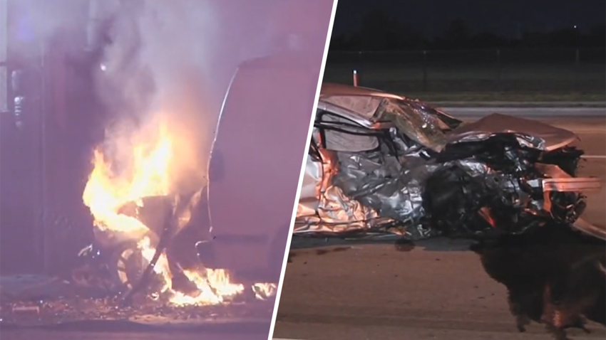 Images from a fatal crash  in Lauderhill on May 23, 2024.