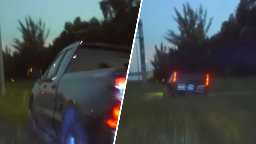 New dashcam video shows a high-speed car chase on the Florida’s Turnpike in Miami-Dade that ended with a PIT maneuver and foot pursuit.