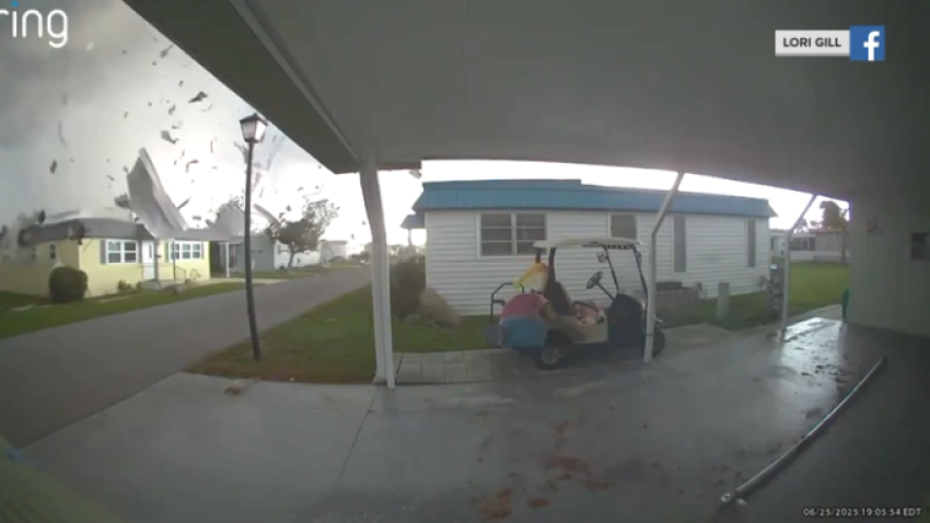 A Ring camera captured a house being ripped off its foundation after a tornado swept though a Florida neighborhood.