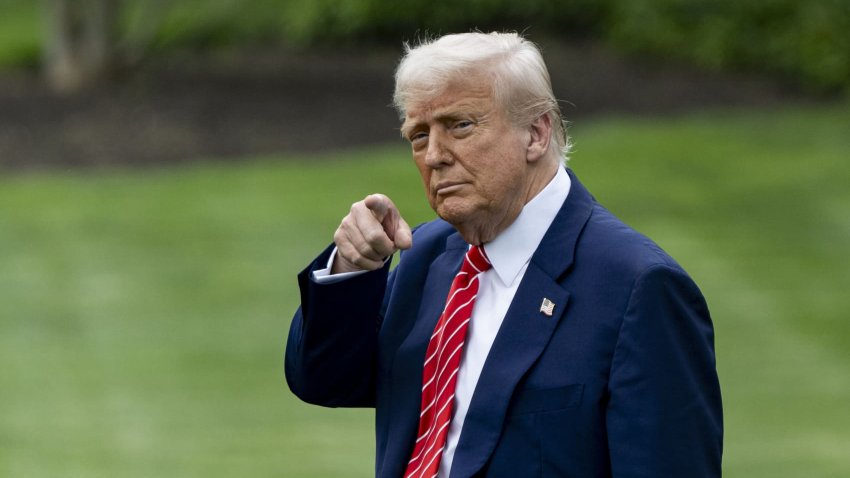 WASHINGTON DC, UNITED STATES – MAY 30: United States President Donald Trump departs at the White House to U.S. Steel’s Irvin Works in West Mifflin, Pennsylvania in Washington D.C May 30, 2025.