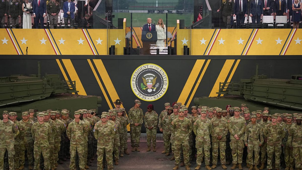 Trump gets his long-sought military parade as protests erupt nationwide